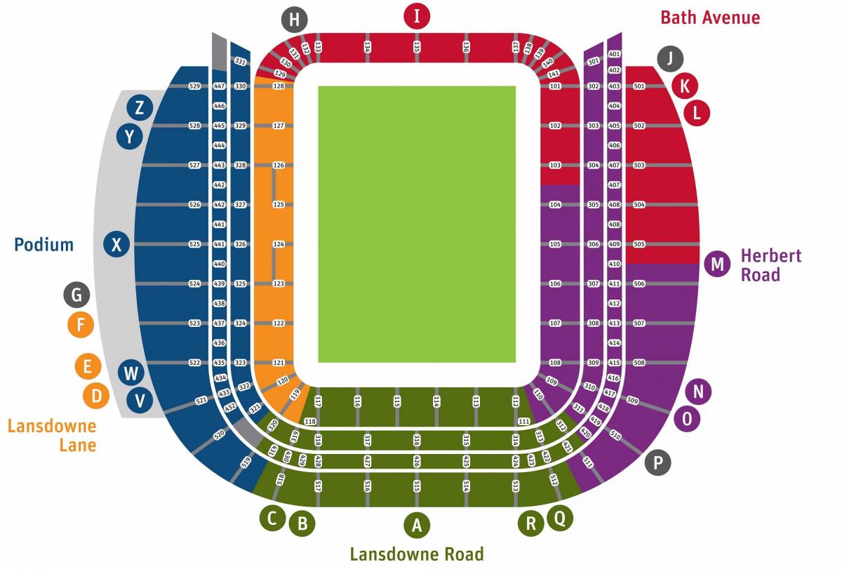 Aviva-Stadion Sitzplan