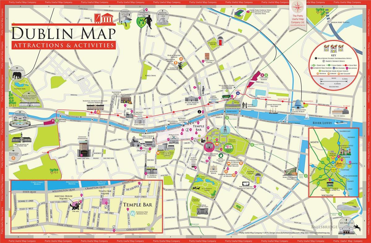 touristische Karte von Dublin