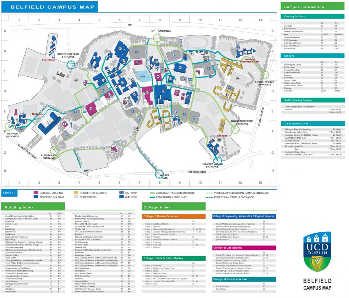 UCD Dublin Karte