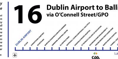 Bus 16 Dublin Karte