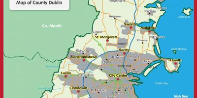 Karte von Dublin, county