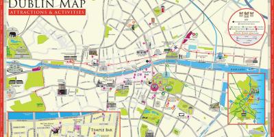 Touristische Karte von Dublin